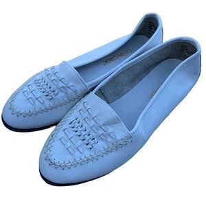 Cabin Creek White Leather Slip On Loafers Women’s Size 8